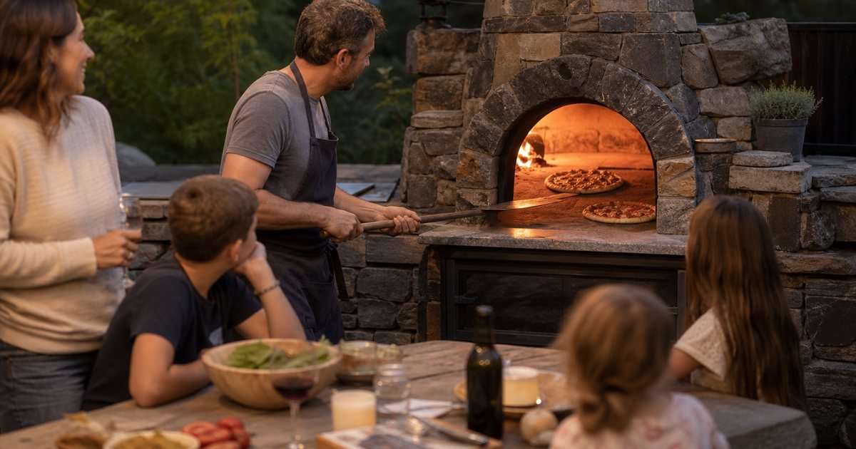 How much interior floor space does a family sized built in oven need?