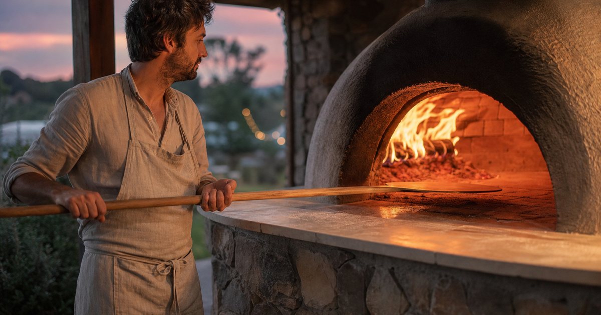 What is the best way to manage a live fire while cooking pizzas back to back?